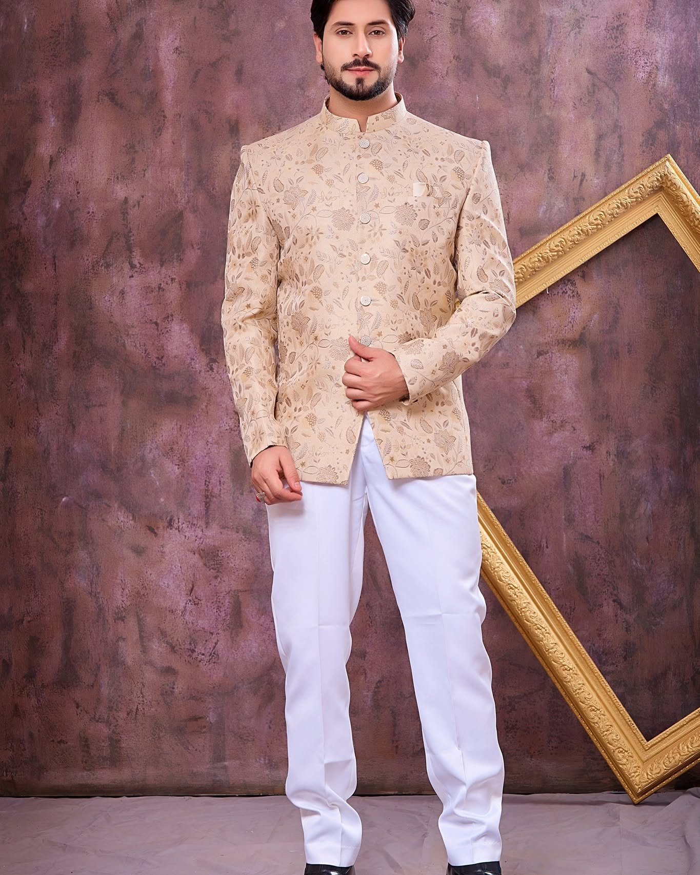 Make every special occasion memorable with our Designer Beige Jodhpuri